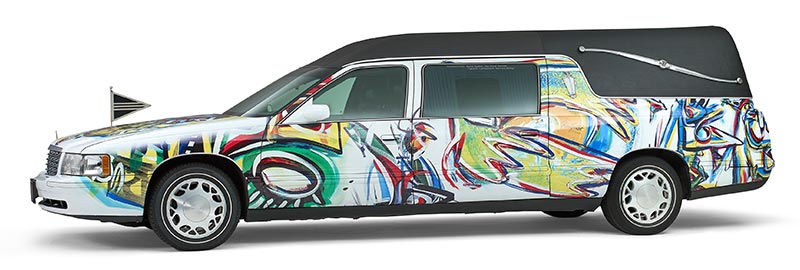 Cadillac gekleurde rouwauto – Landaulet uitvoering