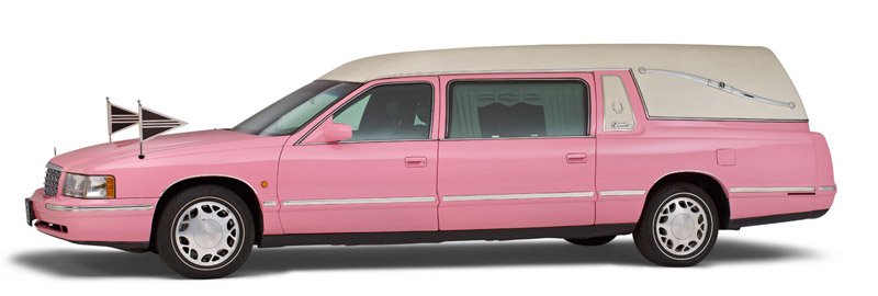Roze Cadillac Rouwauto